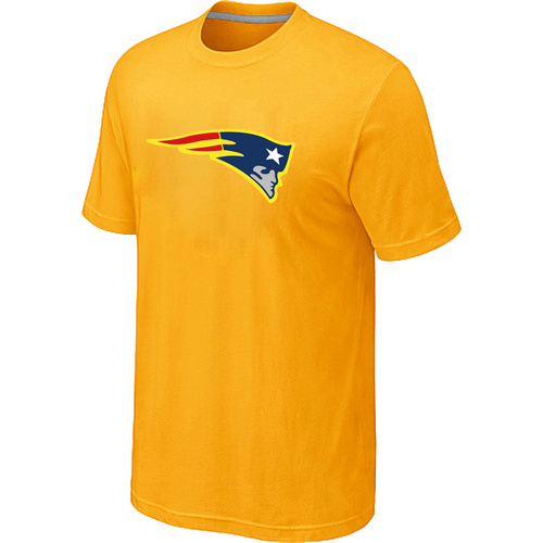 New England Patriots Neon Logo Charcoal NFL T-Shirt - Yellow